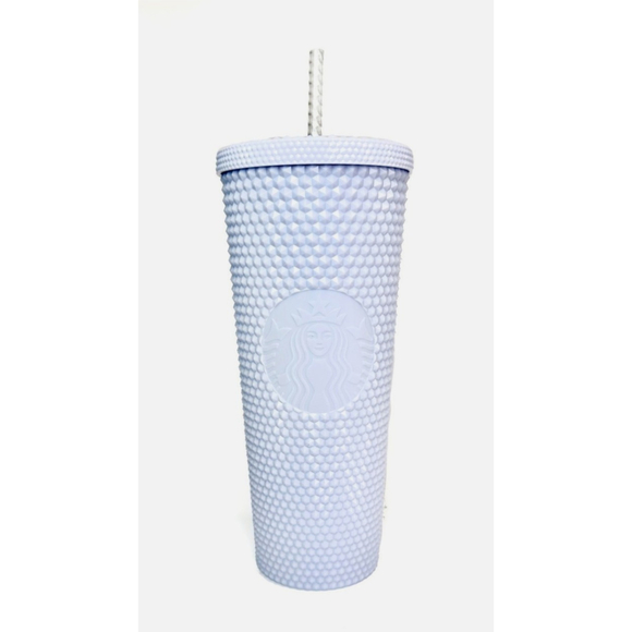 Starbucks Matte White Studded Tumbler Venti 24oz Cold Cup Bling Textured Logo - Picture 2 of 7